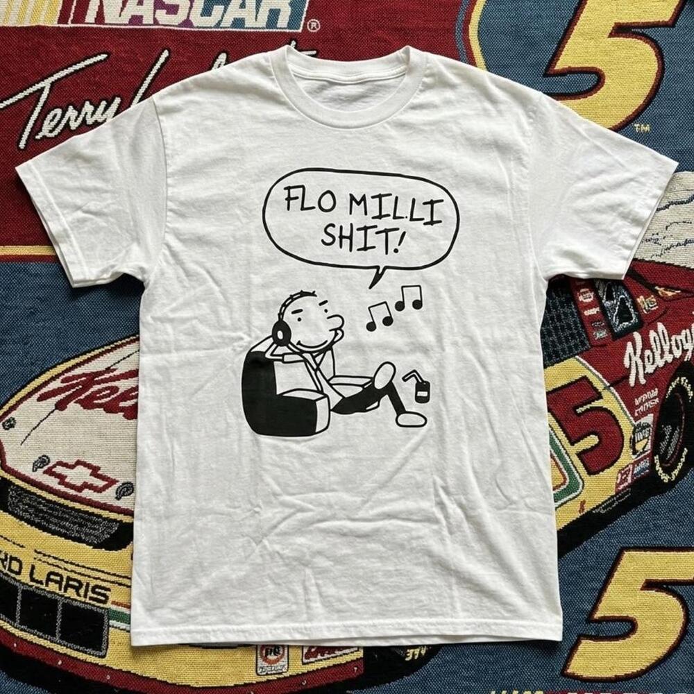 Funny Greg Heffley Shirt Flo Milli Shit Lyrics Meme Graphic Tee
